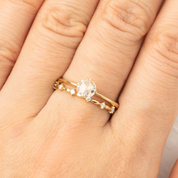 【一点物】アリスリング ラウンドローズカットダイヤモンド 0.3ct