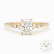 Estel Fleur Four Prongs Round Diamond Ring