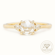 Emilie Round Diamond Ring (with rose-cut sides)