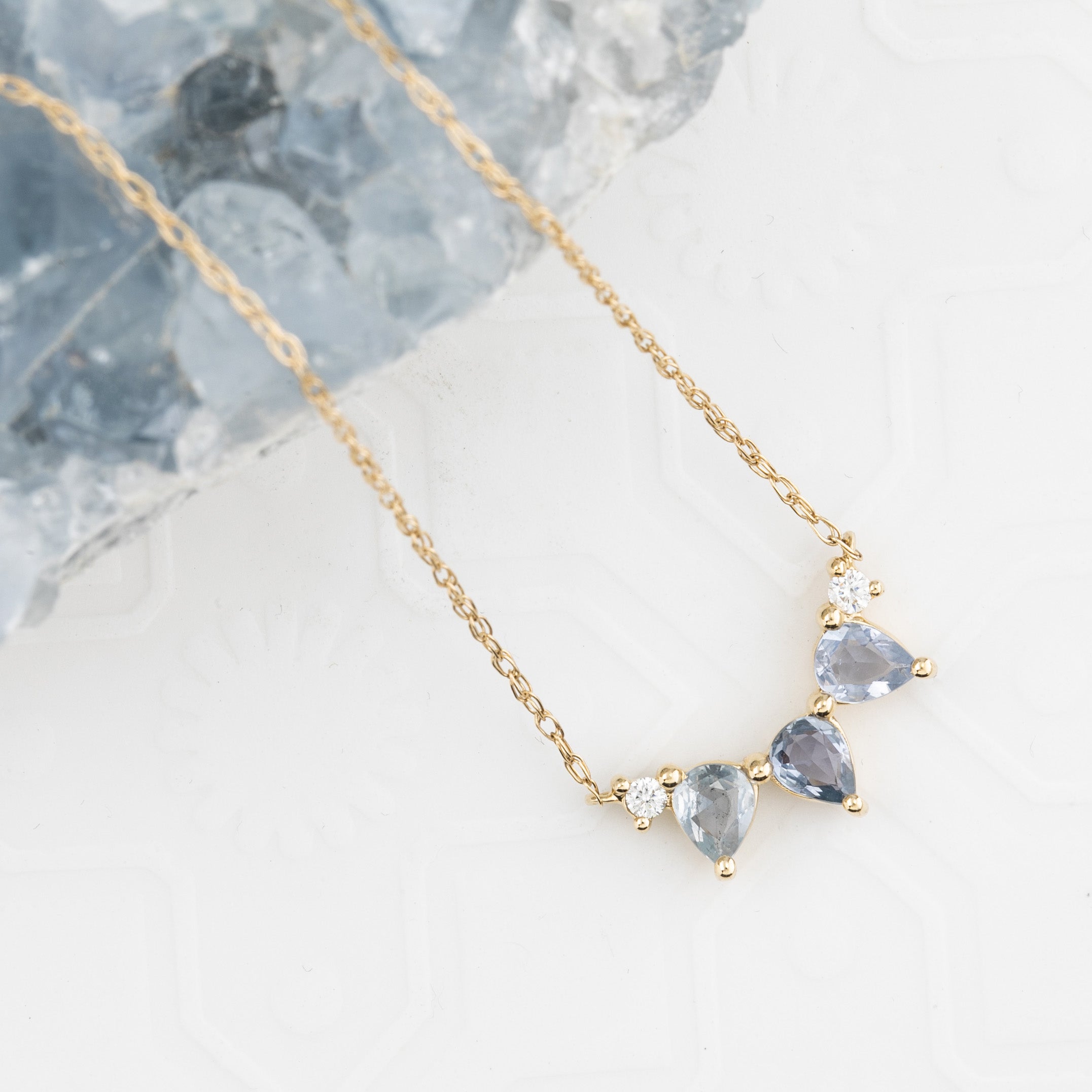 Gloria Necklace, Sapphire and Diamond
