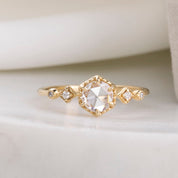 Stella Hexagon Round Diamond Ring