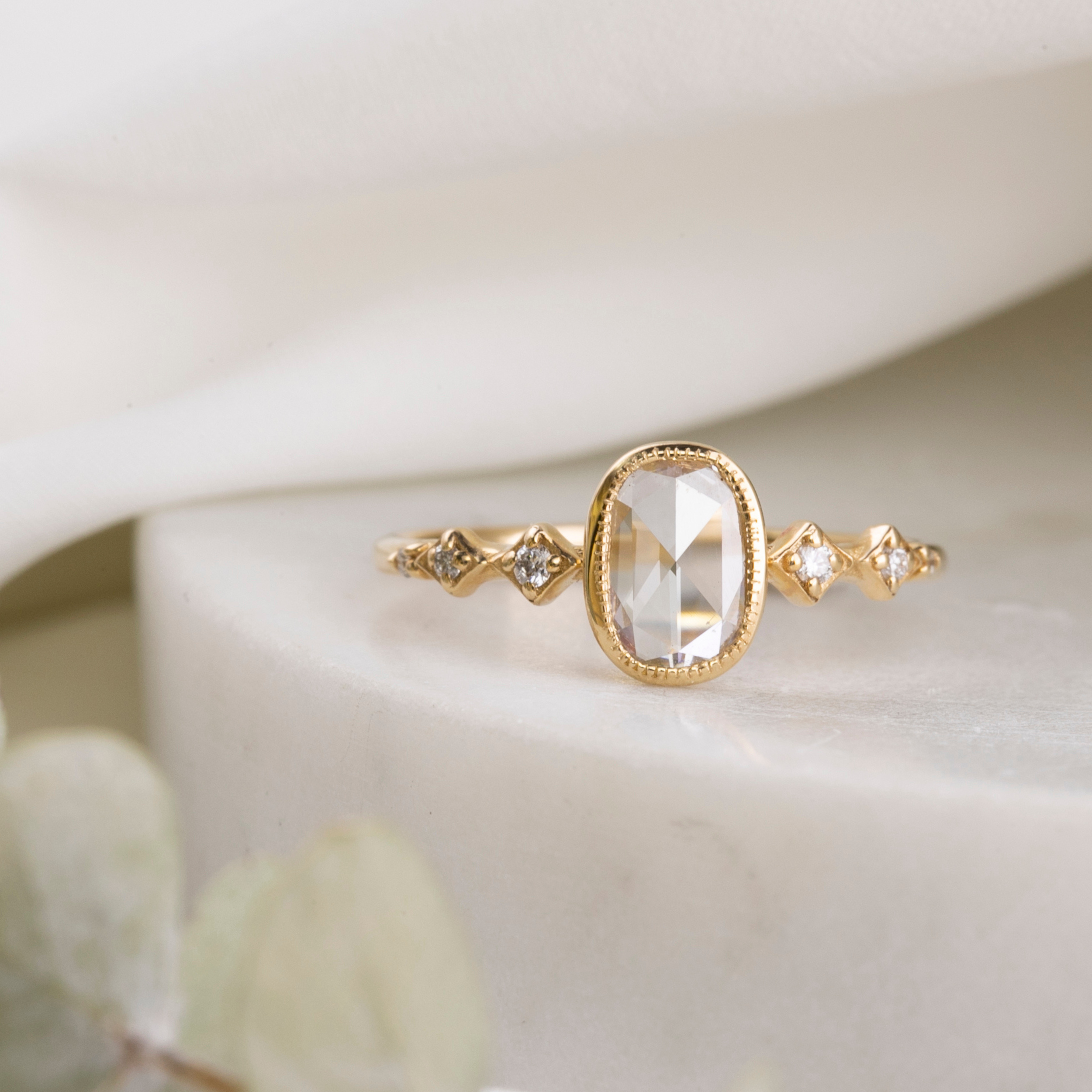 Celeste Oval Diamond Ring