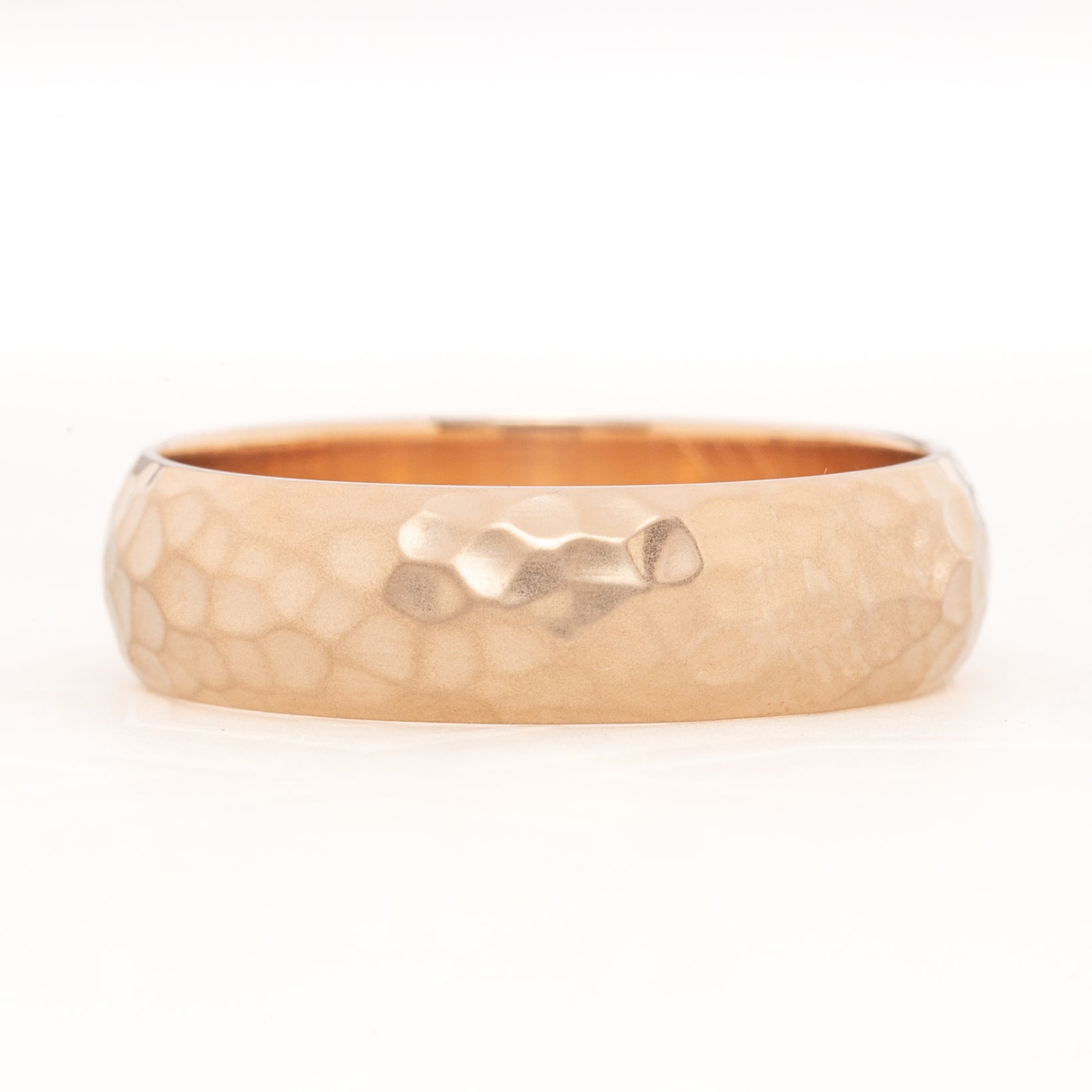 6mm Men's Hammered Wedding Band
