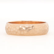 6mm Men's Hammered Wedding Band