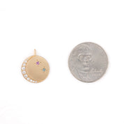 Crescent Birthstone Necklace (Charm Option)
