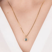 Patia Necklace, Montana Sapphire (Charm Option)