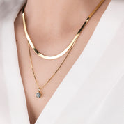 Patia Necklace, Montana Sapphire (Charm Option)