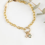 Charm Holder Bracelet with Hinged Circle Bail
