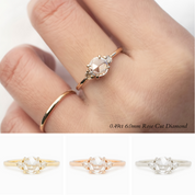 Emilie Round Diamond Ring (with rose-cut sides)