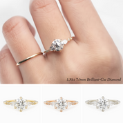 Estel Fleur Petal Round Diamond Ring