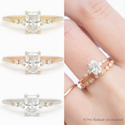 Estel Fleur Four Prongs Round Diamond Ring