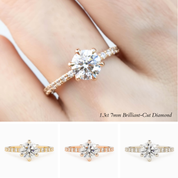 Maria Luxe Round Diamond Ring