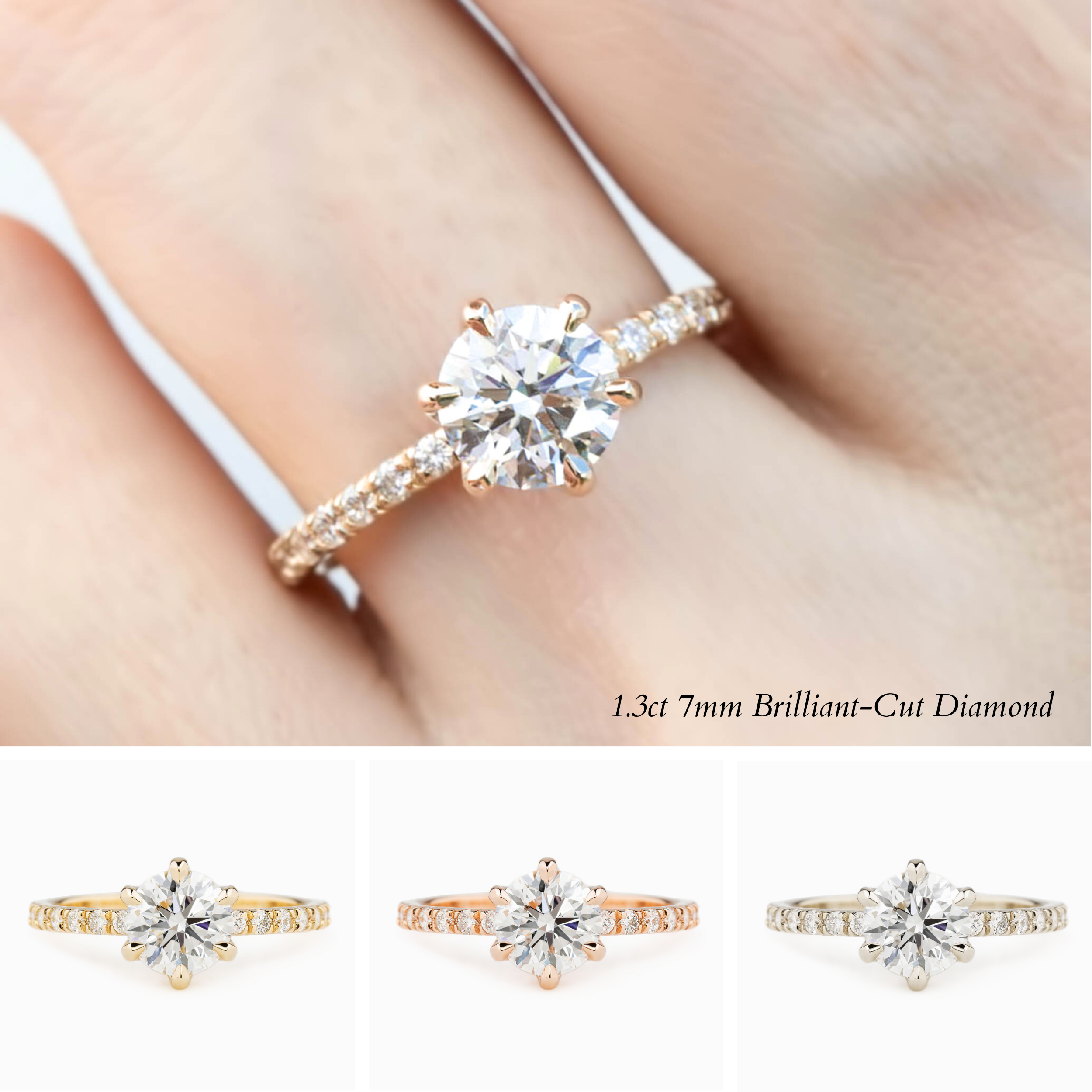 Maria Luxe Round Diamond Ring