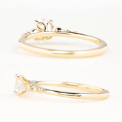 Estel Fleur Four Prongs Oval Diamond Ring