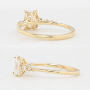 Estel Fleur Four Prongs Round Diamond Ring