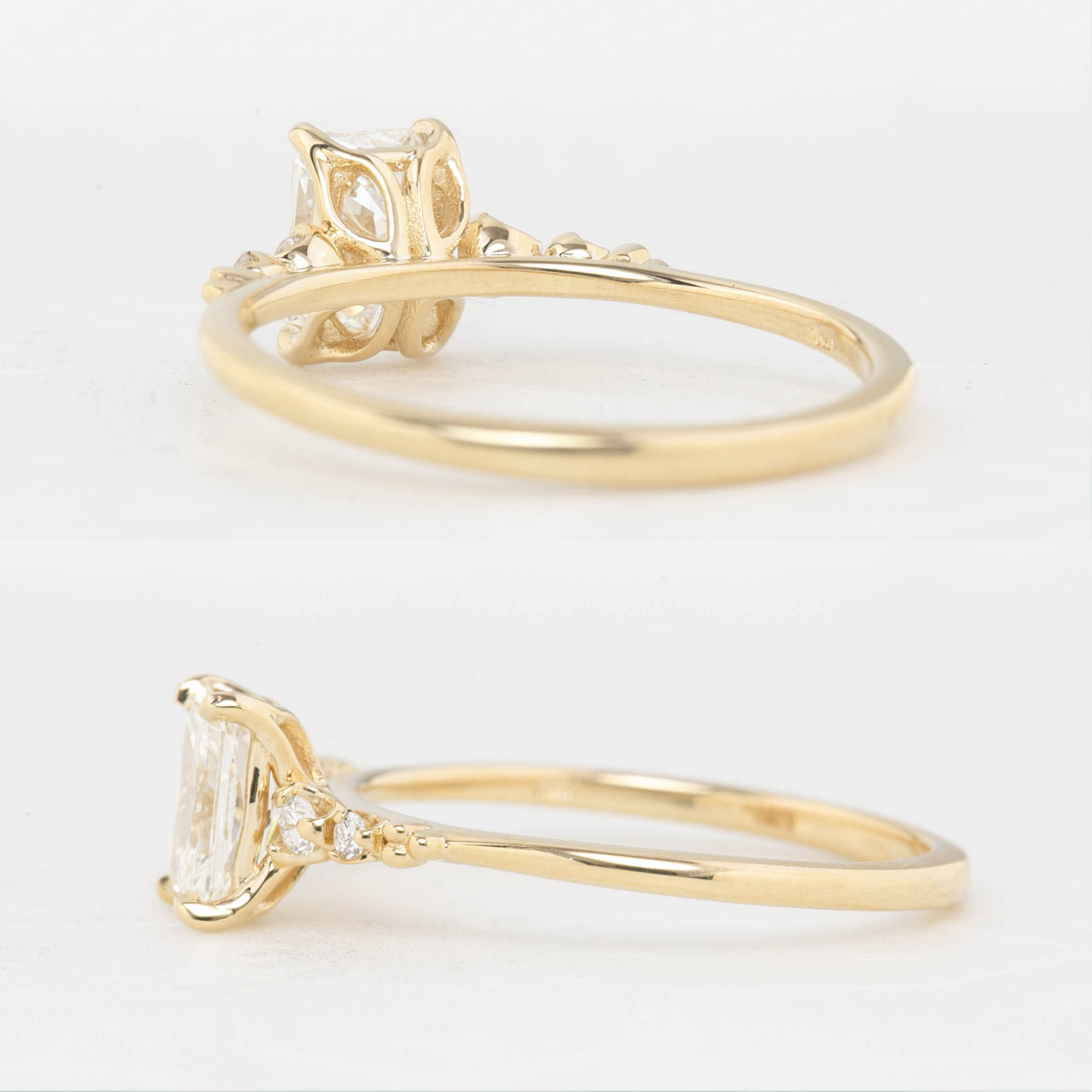 Estel Fleur Four Prongs Round Diamond Ring