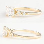 Estel Fleur Four Prongs Round Diamond Ring