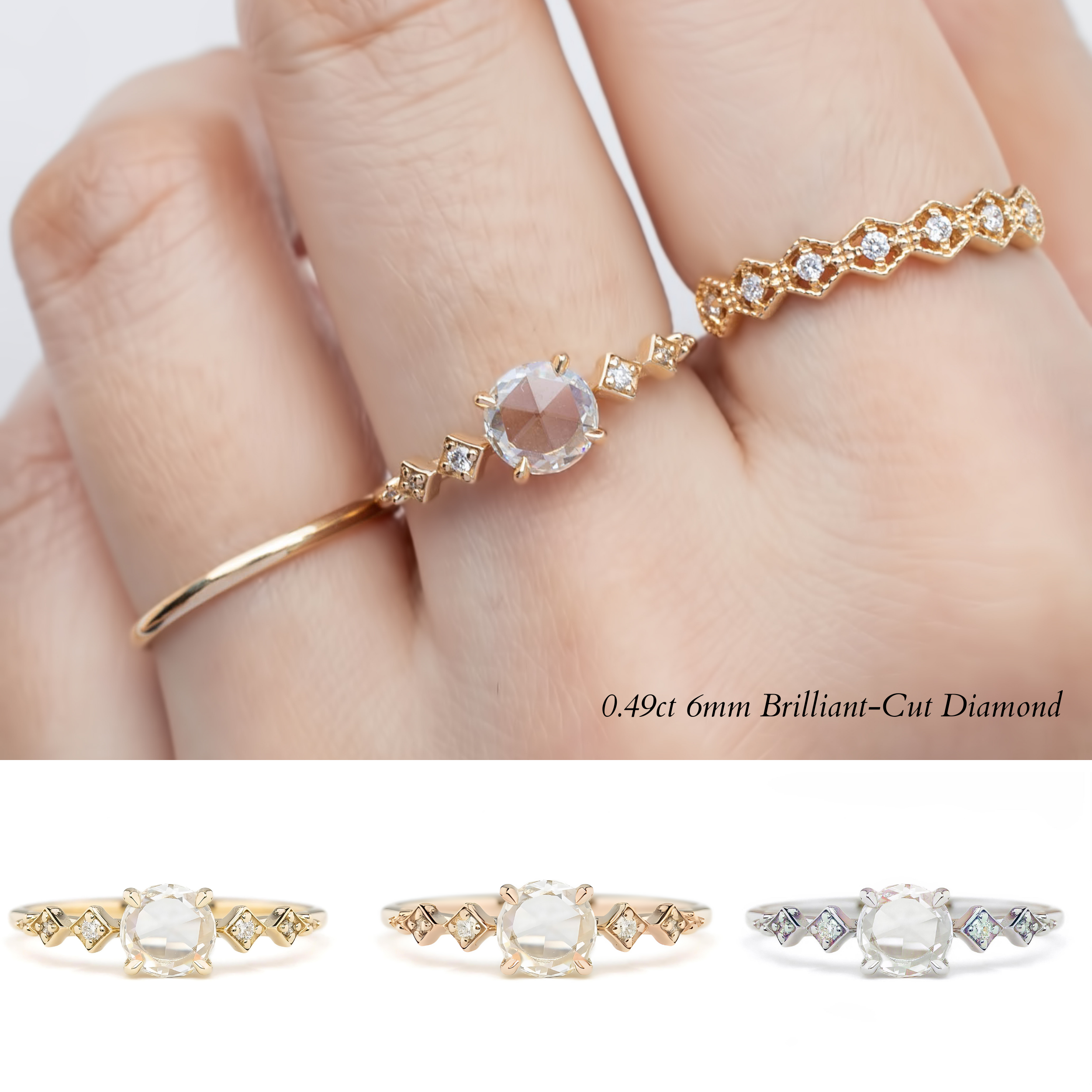 Celeste Round Diamond Ring