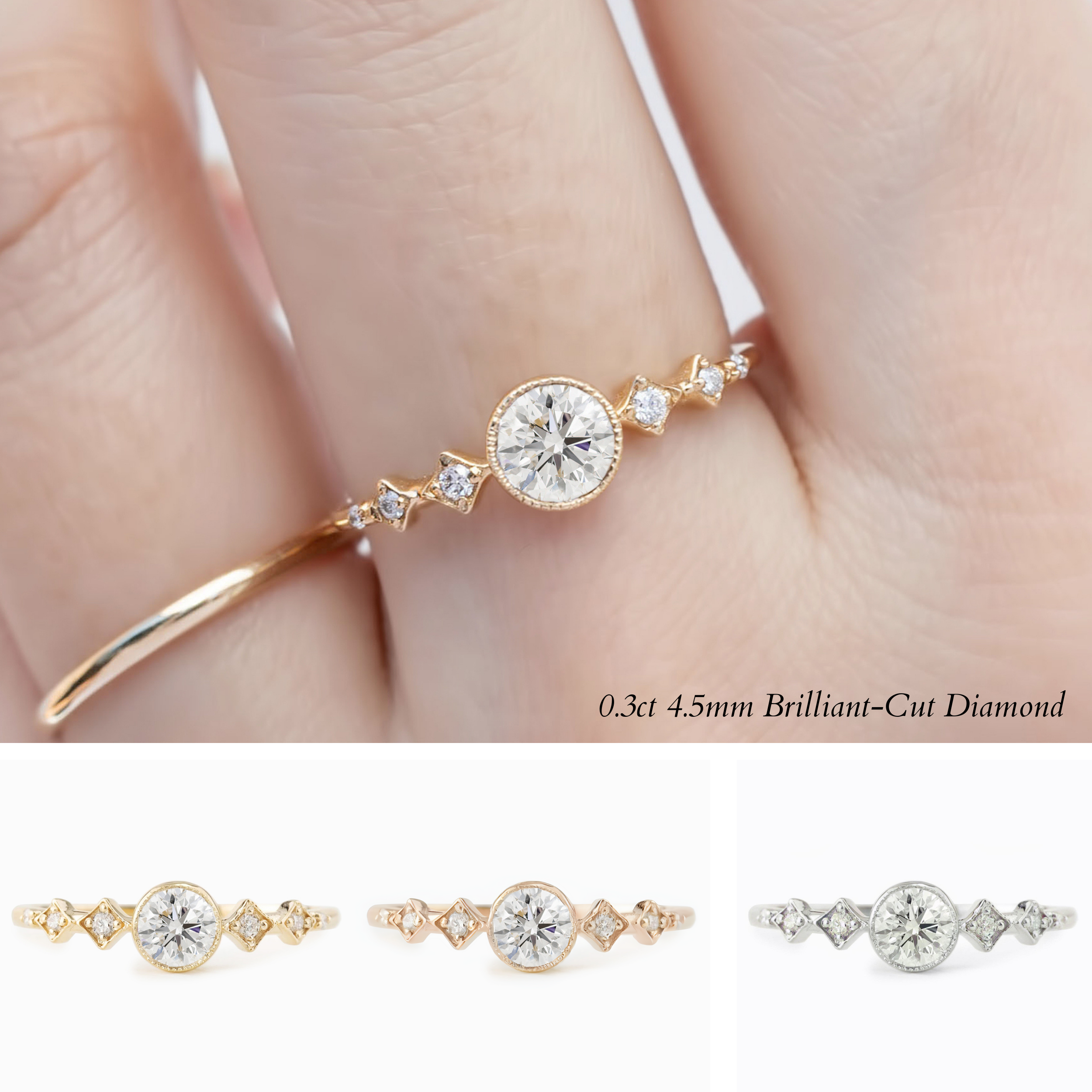 Celeste Round Diamond Ring
