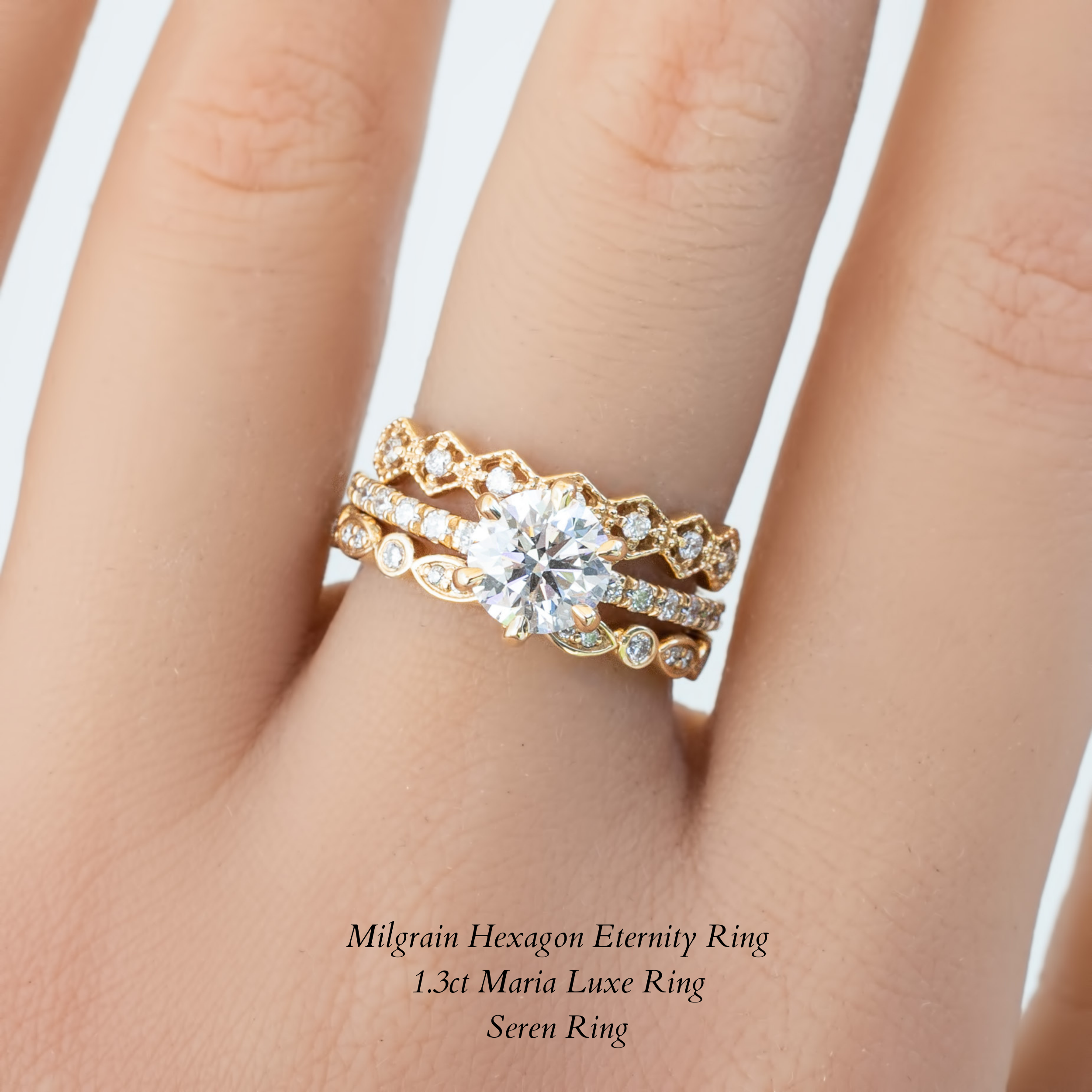 Maria Luxe Round Diamond Ring