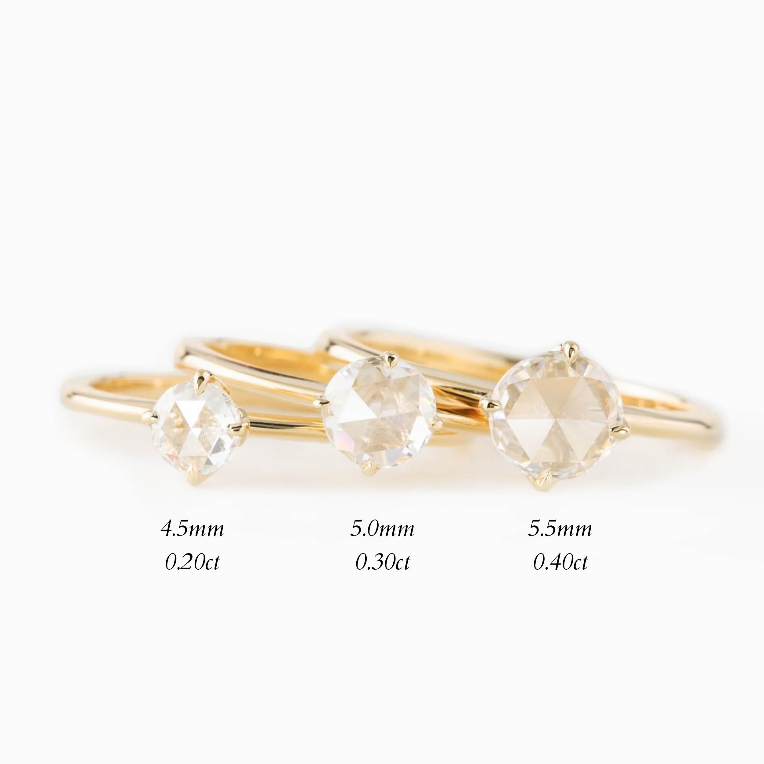 【一点物】アリスリング ラウンドローズカットダイヤモンド 0.3ct