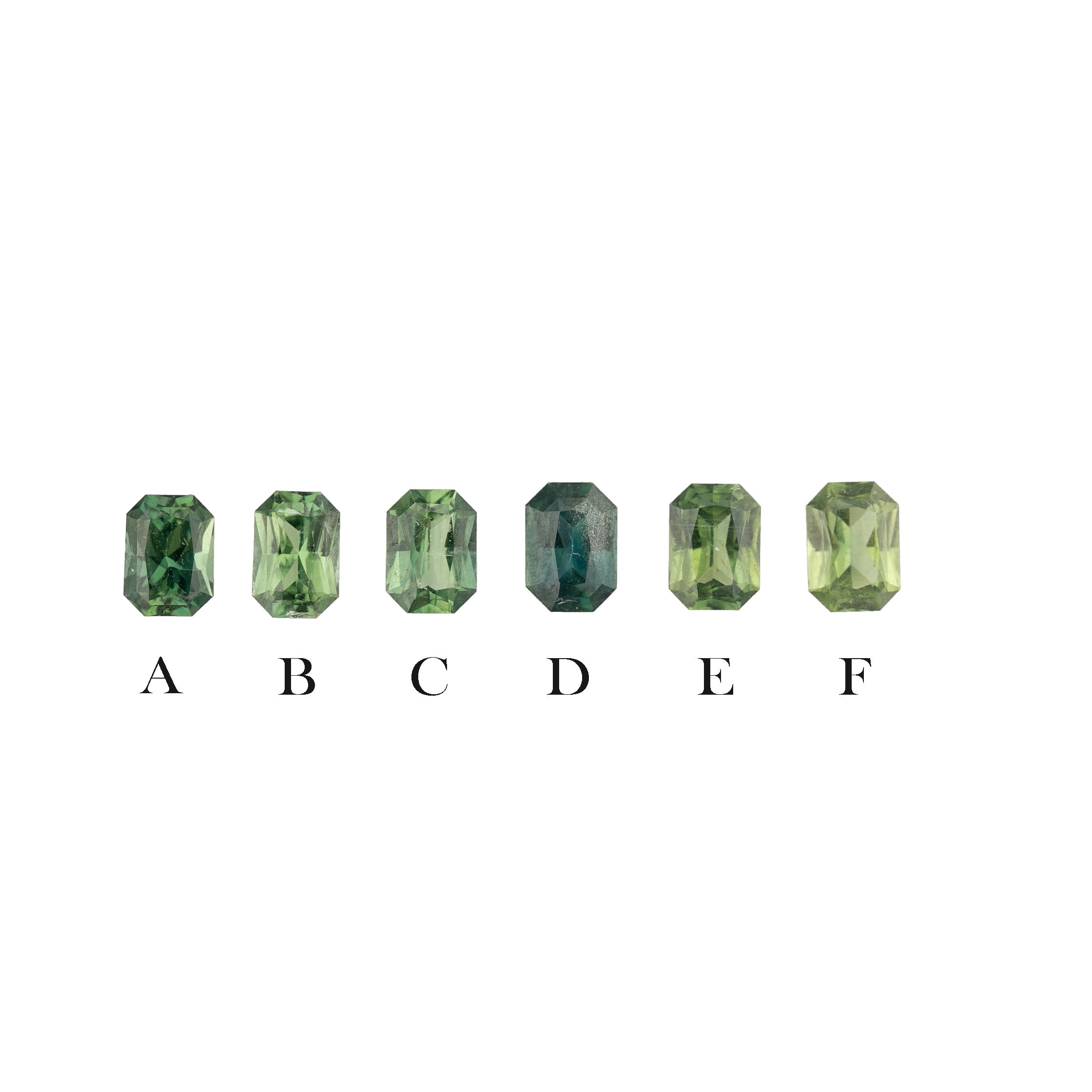 0.70-0.80ct Calibrated Emerald Green Sapphire (6-6.5mm) CS286