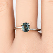 1.69ct Cushion Cut Blue Green Madagascar Sapphire SF394