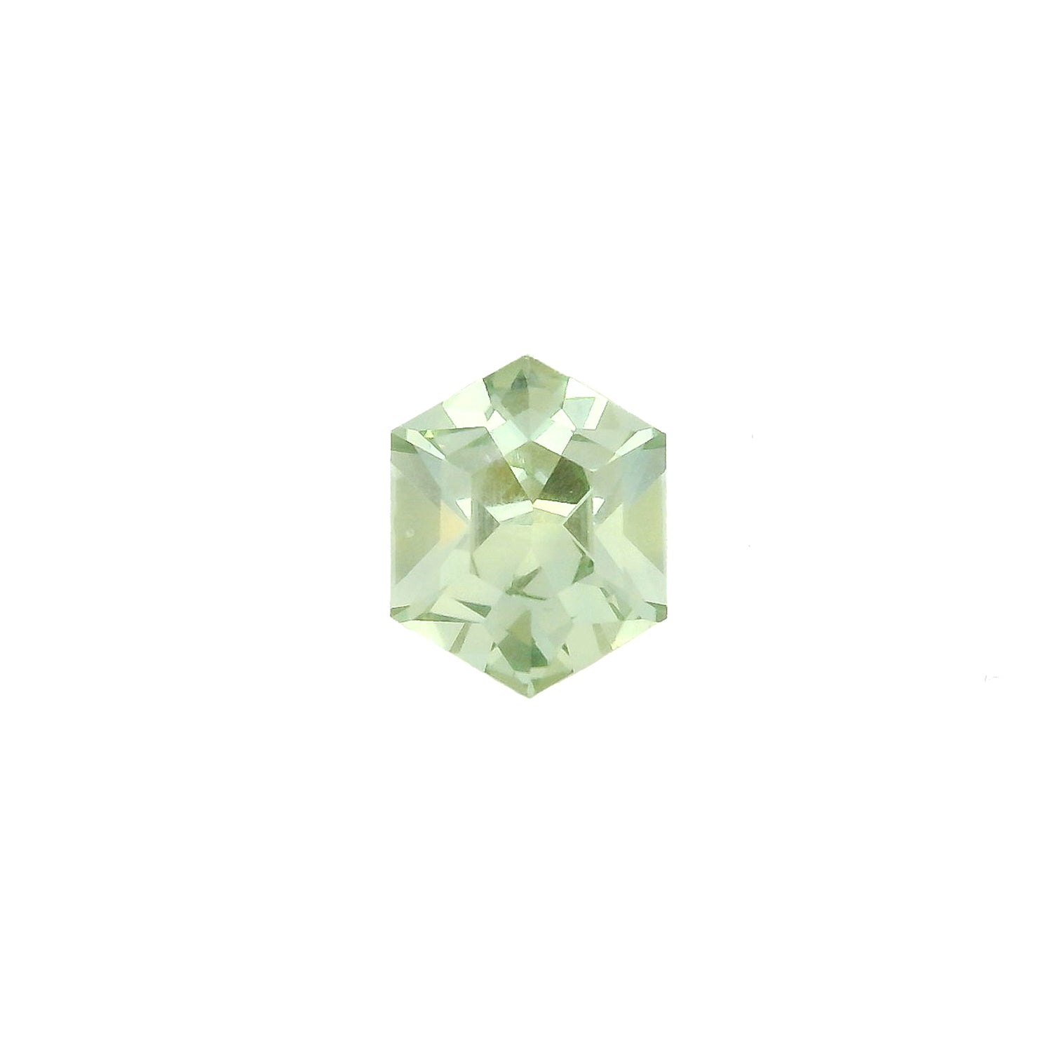 1.42ct Hexagon Cut Light Blue Green Montana Sapphire SF512