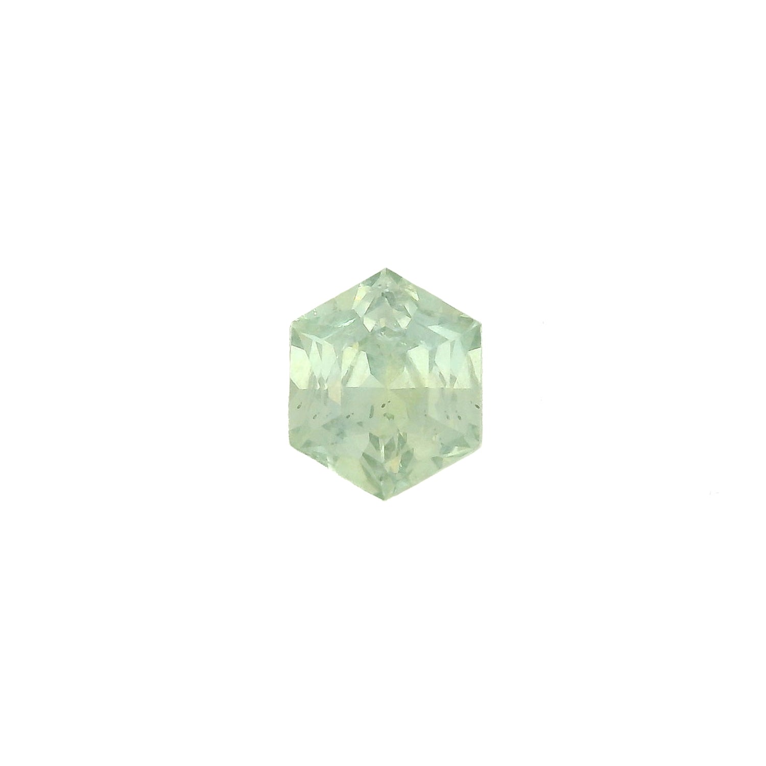 1.51ct Hexagon Cut Light Blue Green Montana Sapphire SF513
