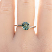1.48ct Oval Cut Parti Blue Green Montana Sapphire SO455