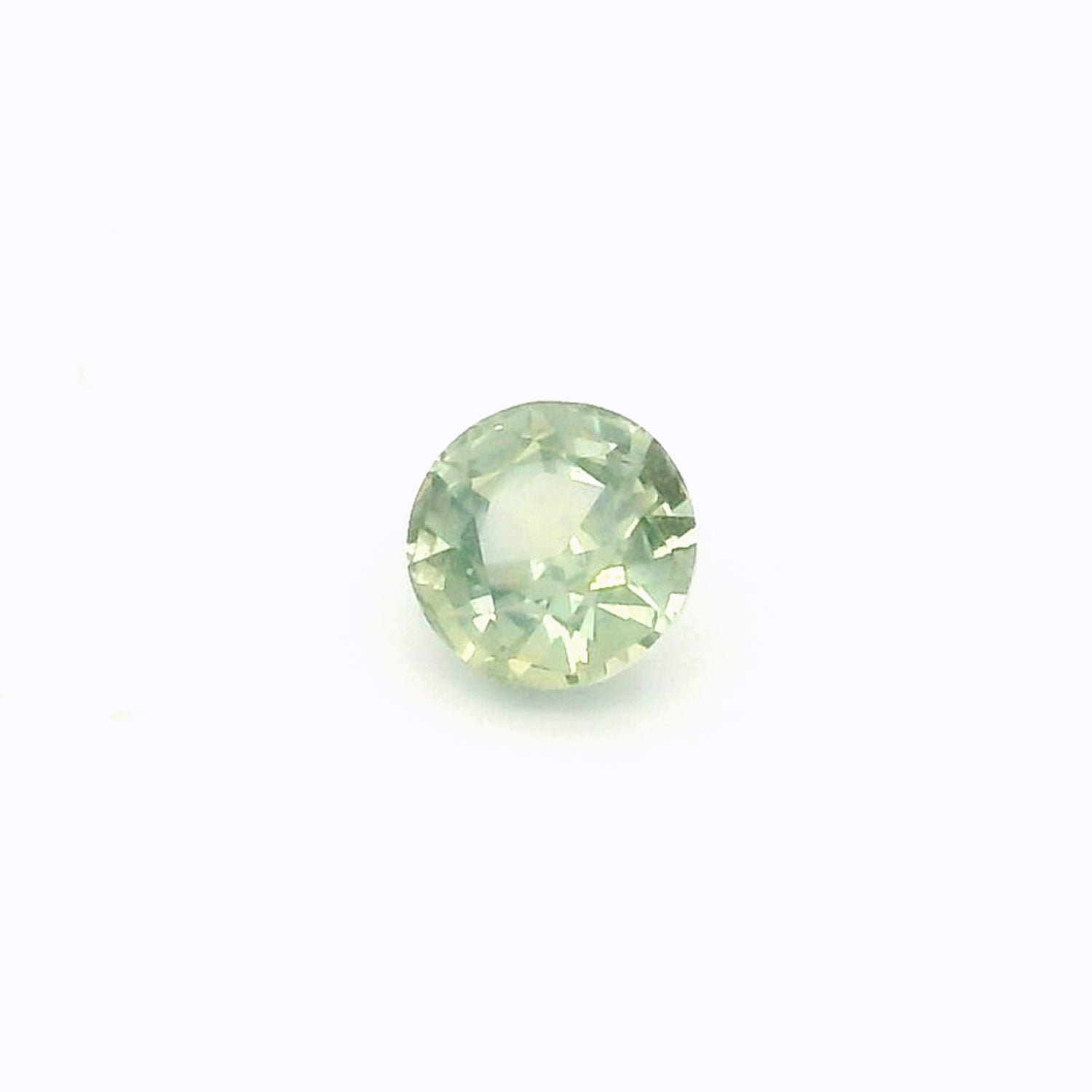 1.53ct Round Cut Light Green Montana Sapphire SR419