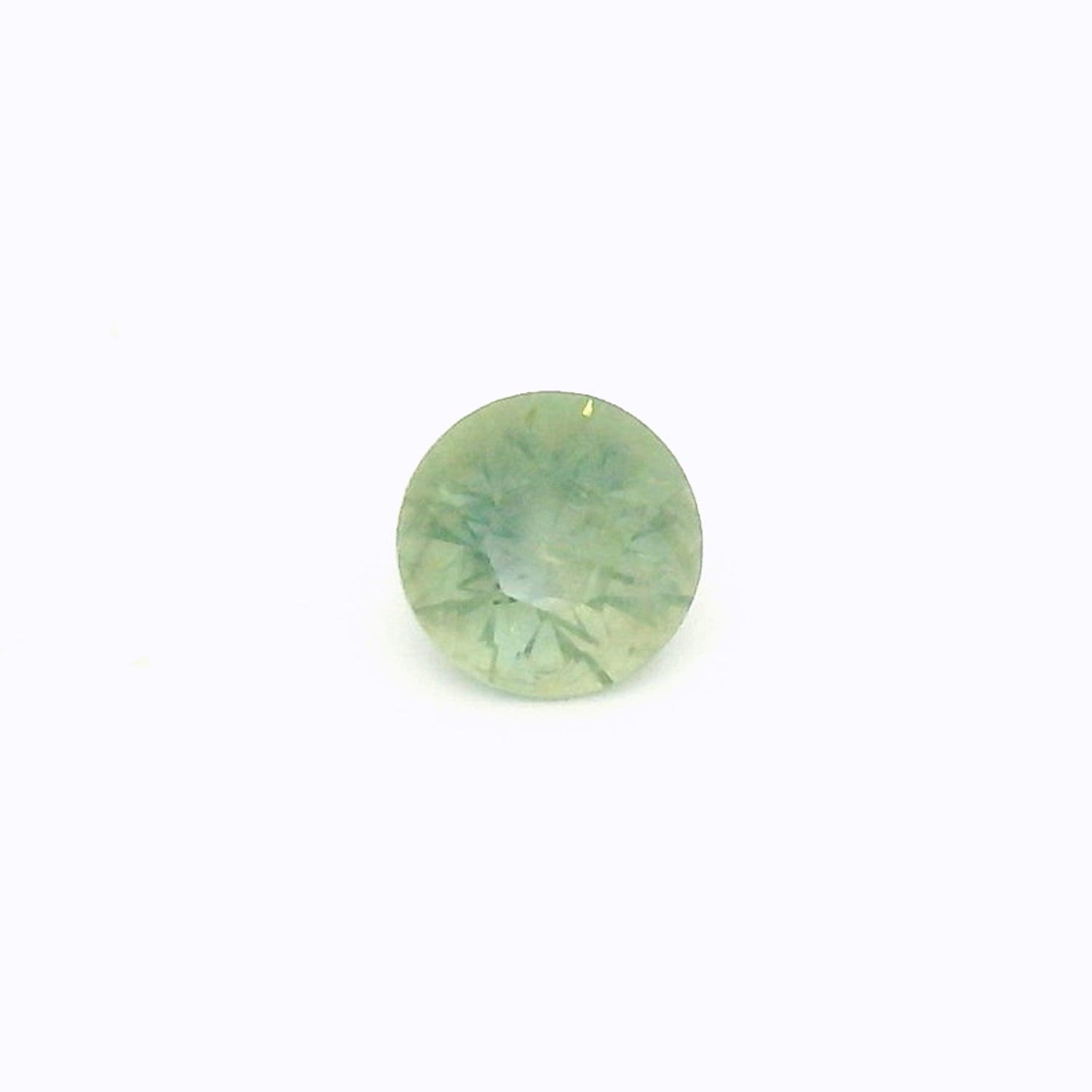 1.54ct Round Cut Light Green Montana Sapphire SR420