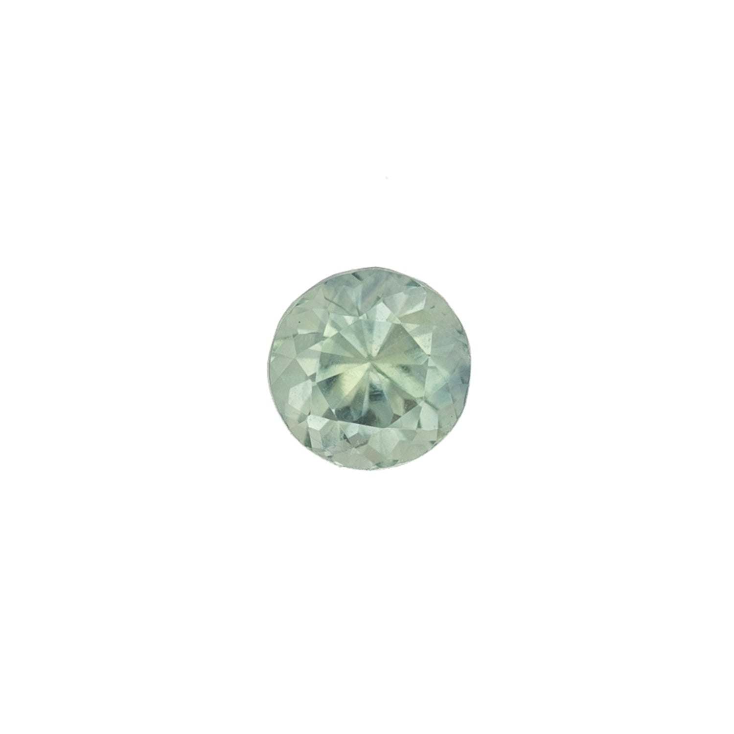 1.64ct Round Cut Light Parti Aqua Green Montana Sapphire Sapphire SR450