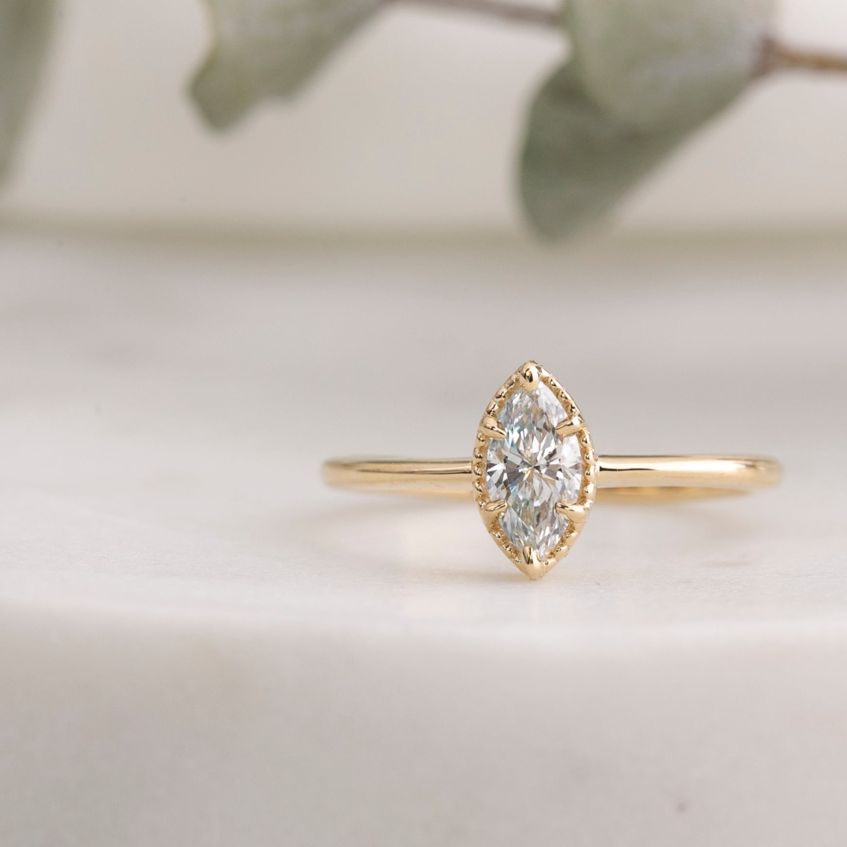 Ava Ring 0.50ct Lab Diamond, 14k Yellow Gold (One of a kind)