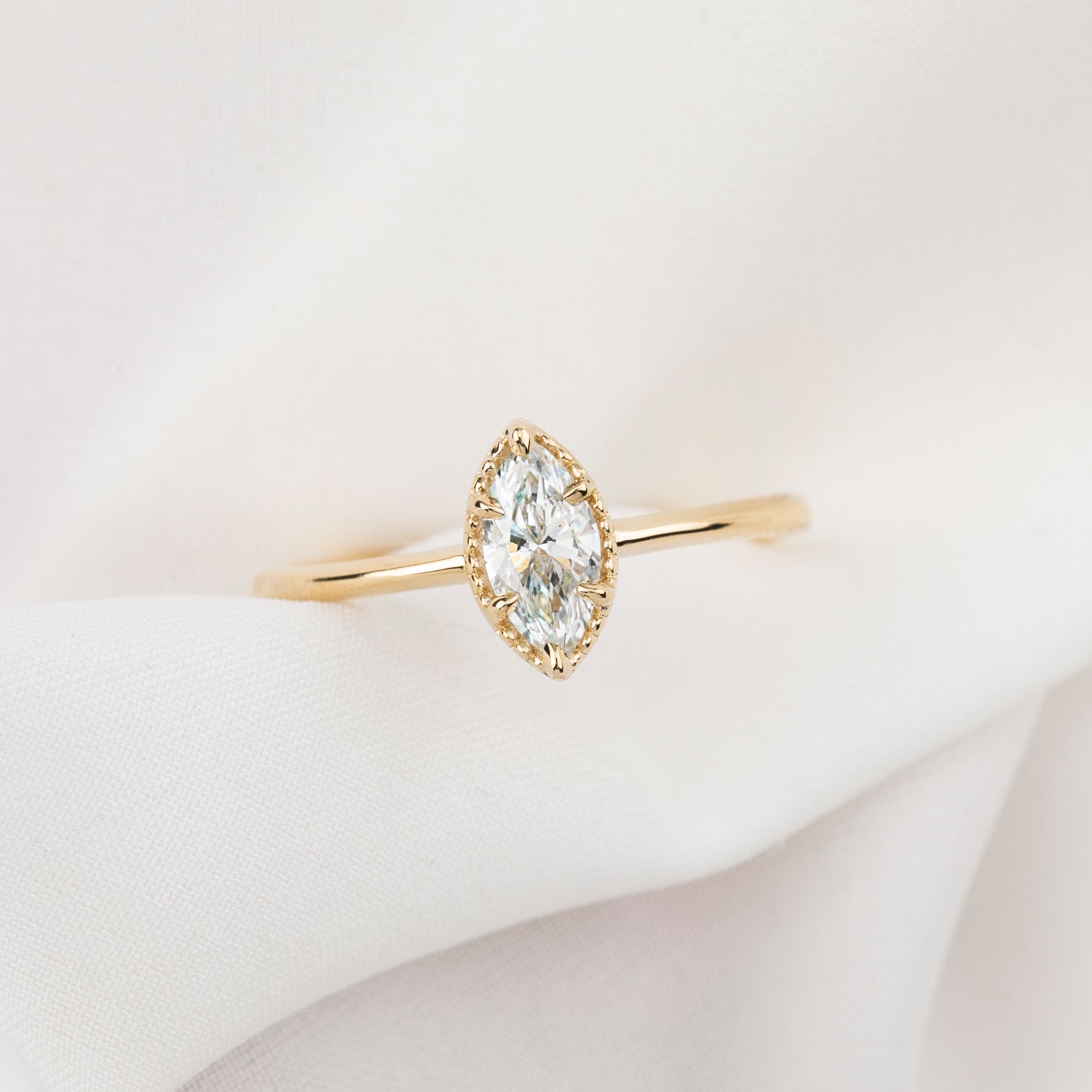 Ava Ring 0.50ct Lab Diamond, 14k Yellow Gold (One of a kind)