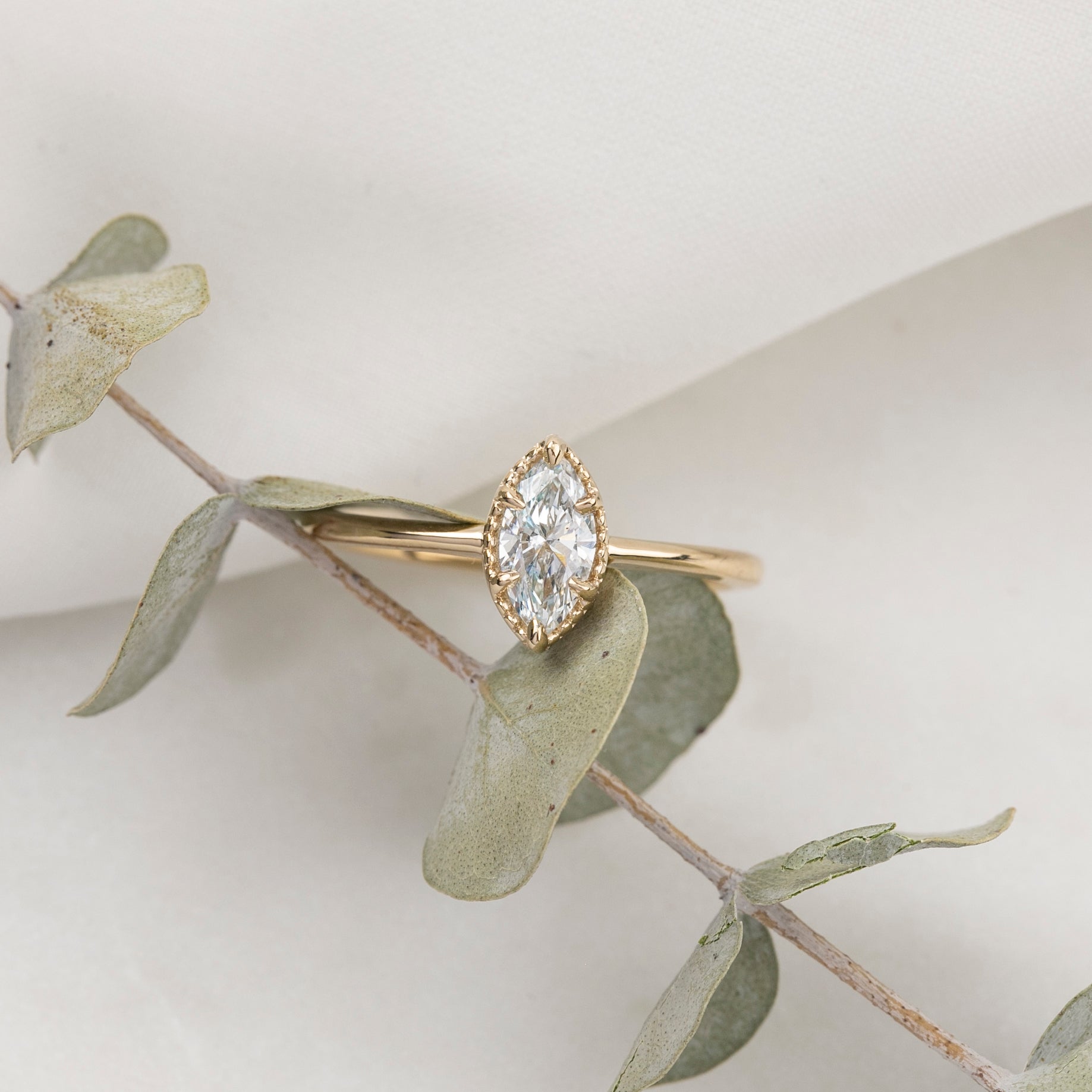 Ava Ring 0.50ct Lab Diamond, 14k Yellow Gold (One of a kind)