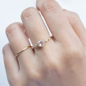 Stella Hexagon Round Diamond Ring