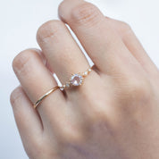 Stella Hexagon Round Diamond Ring