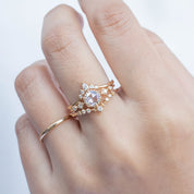 Stella Hexagon Round Diamond Ring