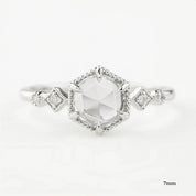 Stella Hexagon Round Diamond Ring
