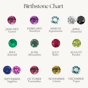Crescent Birthstone Necklace (Charm Option)