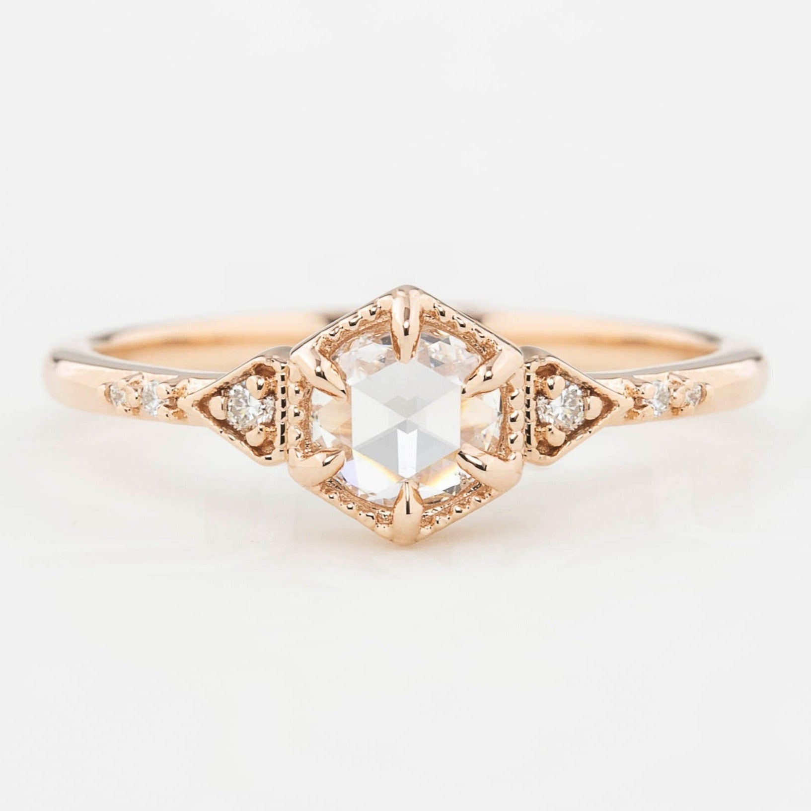 【一点物】アガサリング枠 0.45ct ローズカットダイヤモンド