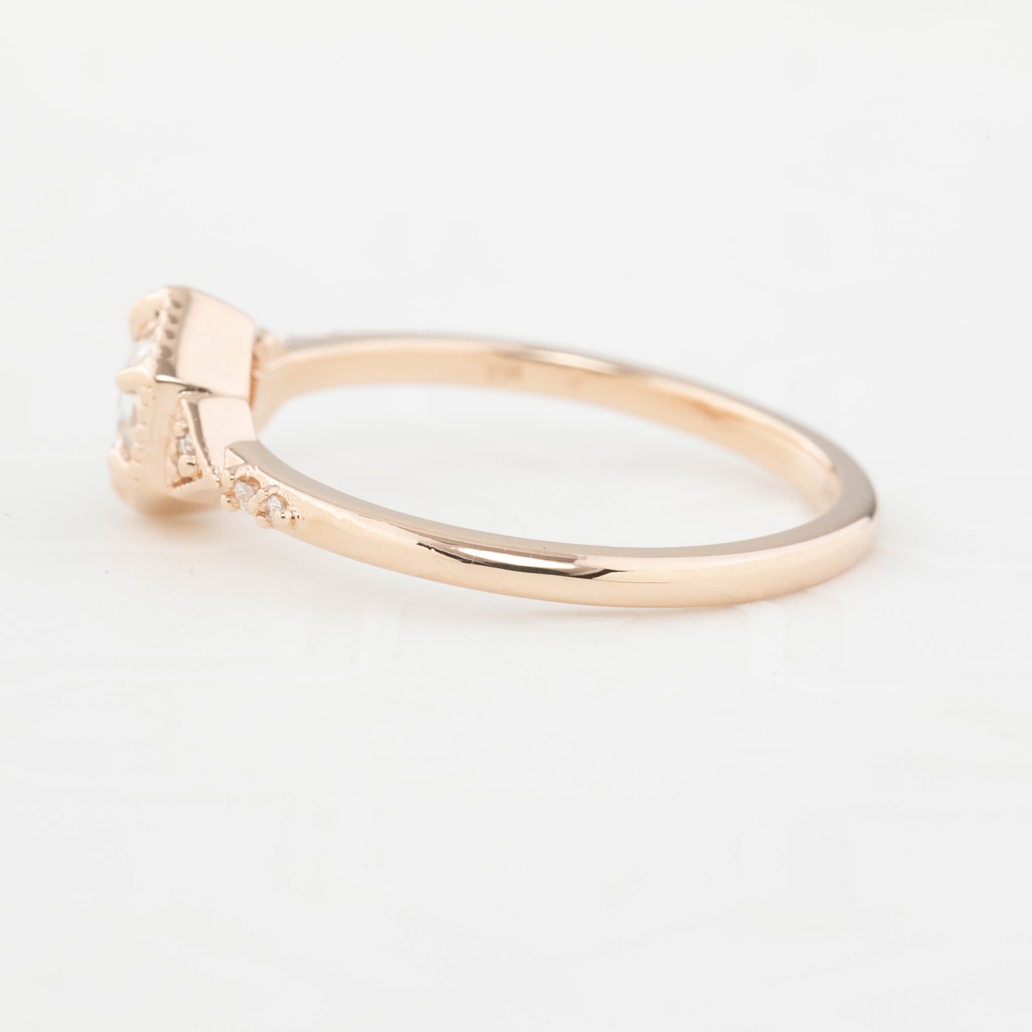 【一点物】アガサリング枠 0.45ct ローズカットダイヤモンド
