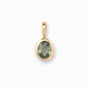 Bezel Set Green Sapphire Charm