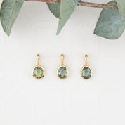 Bezel Set Green Sapphire Charm