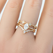 Star Diamond Half Eternity Ring