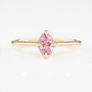 Alice Ring, 0.60ct Pink Purple Sapphires, oval shape gemstone