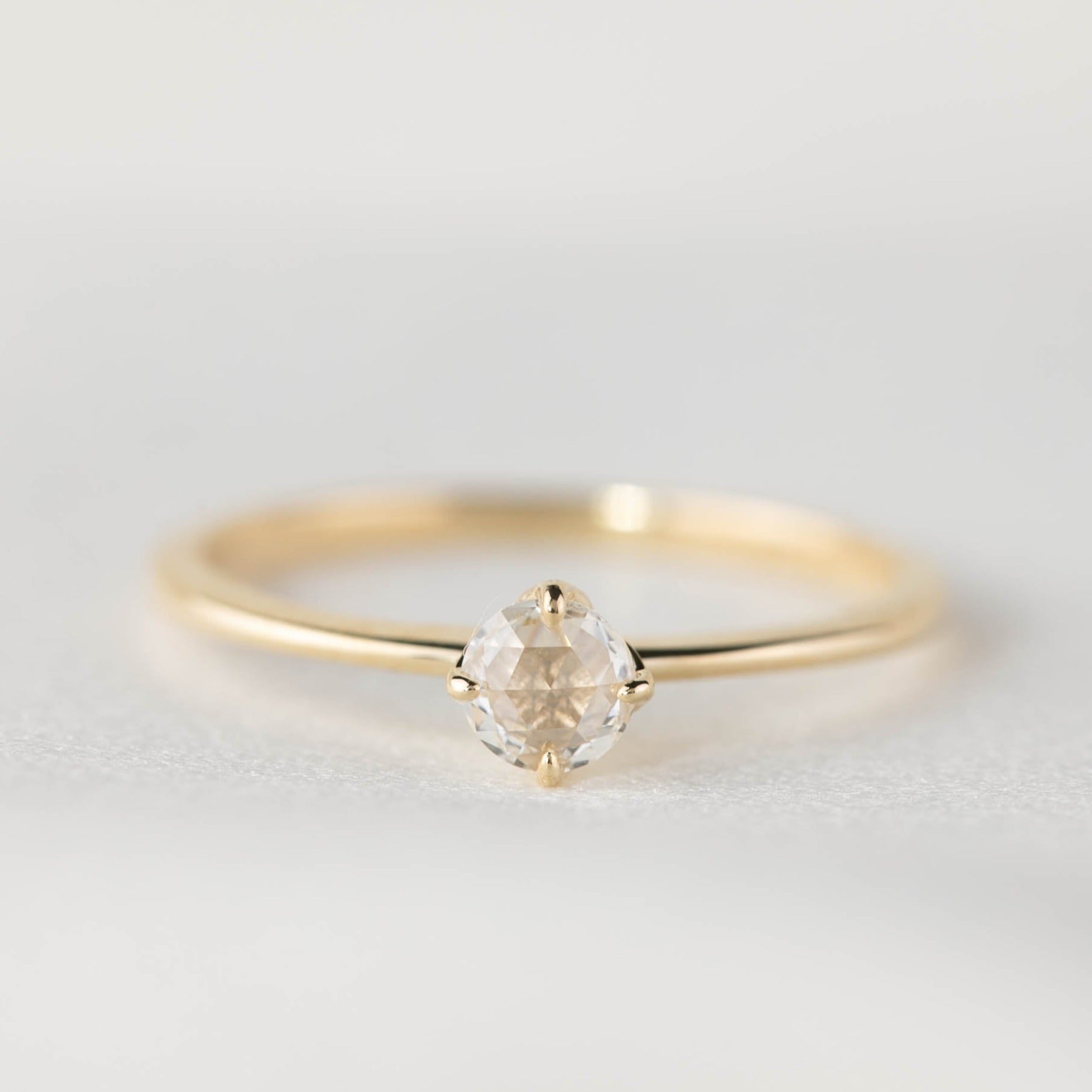 【一点物】アリスリング枠 ラウンドローズカットダイヤモンド 0.2ct
