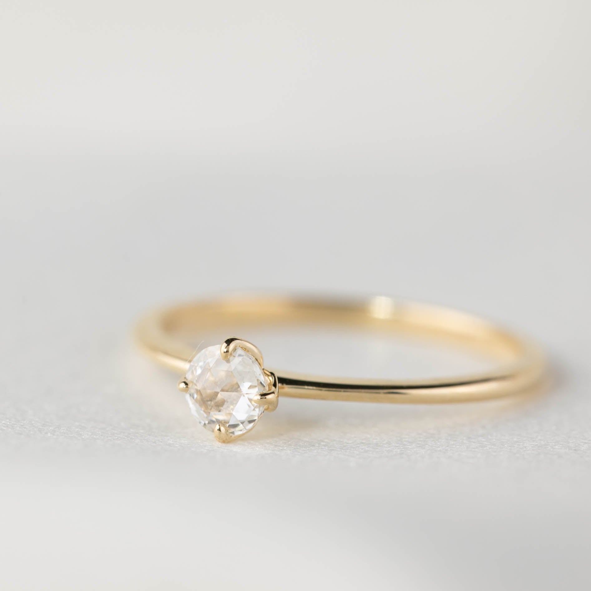 【一点物】アリスリング枠 ラウンドローズカットダイヤモンド 0.2ct