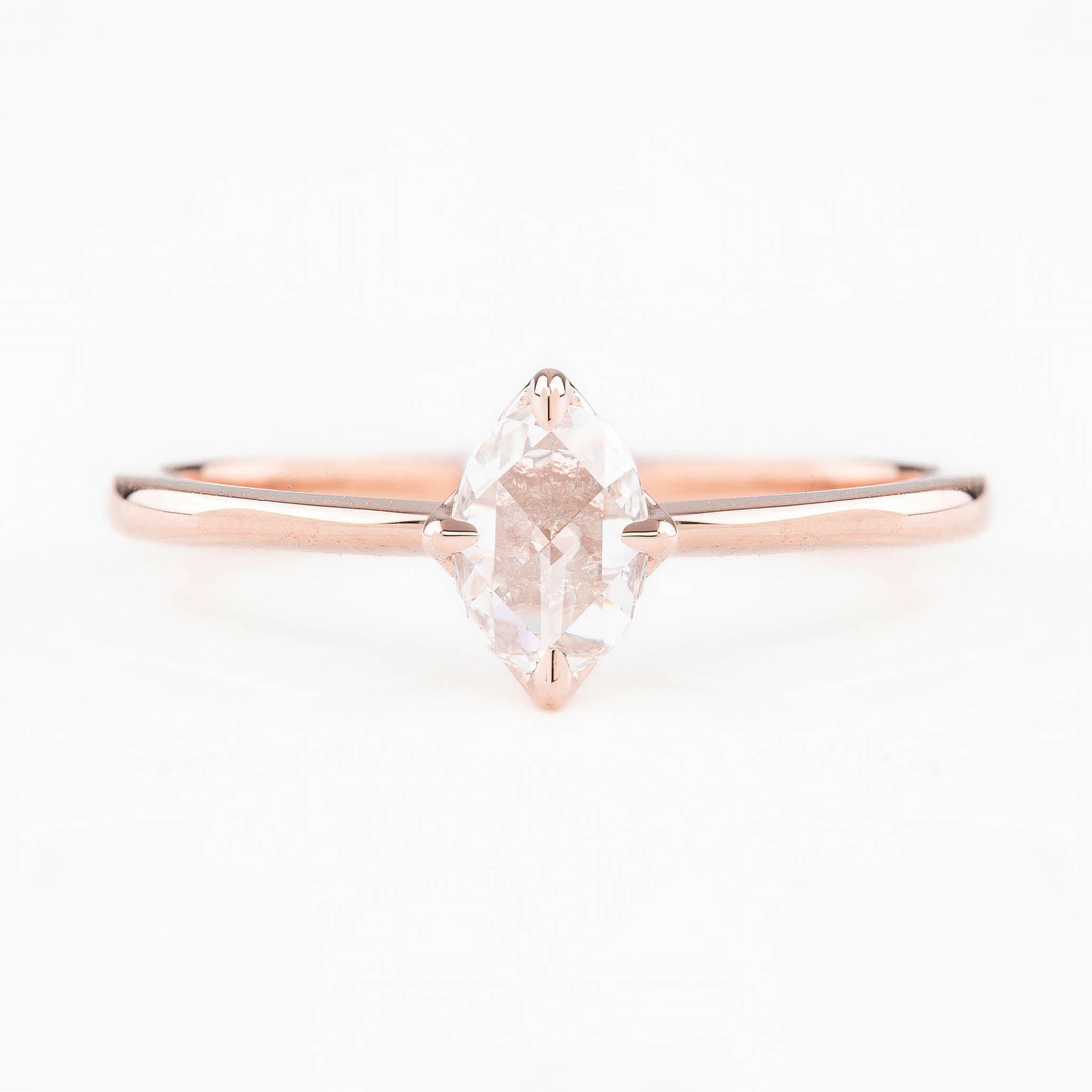 【一点物】アリスリング枠 オーバルローズカットダイヤモンド 0.26ct